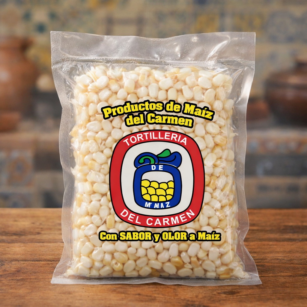 Nixtamal Empacado Al Alto Vacio 900 Gr.